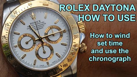 how to set time on rolex daytona watch|Rolex watch setting instructions.